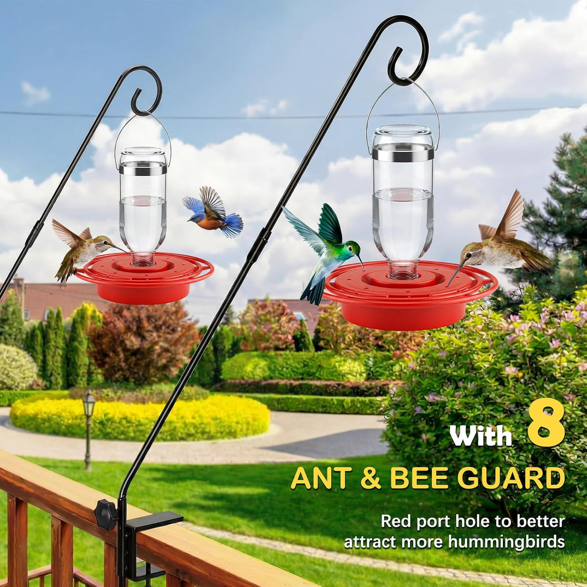 lemonroad 2 sets hummingbird feeder replacement bottom set showing dimensions