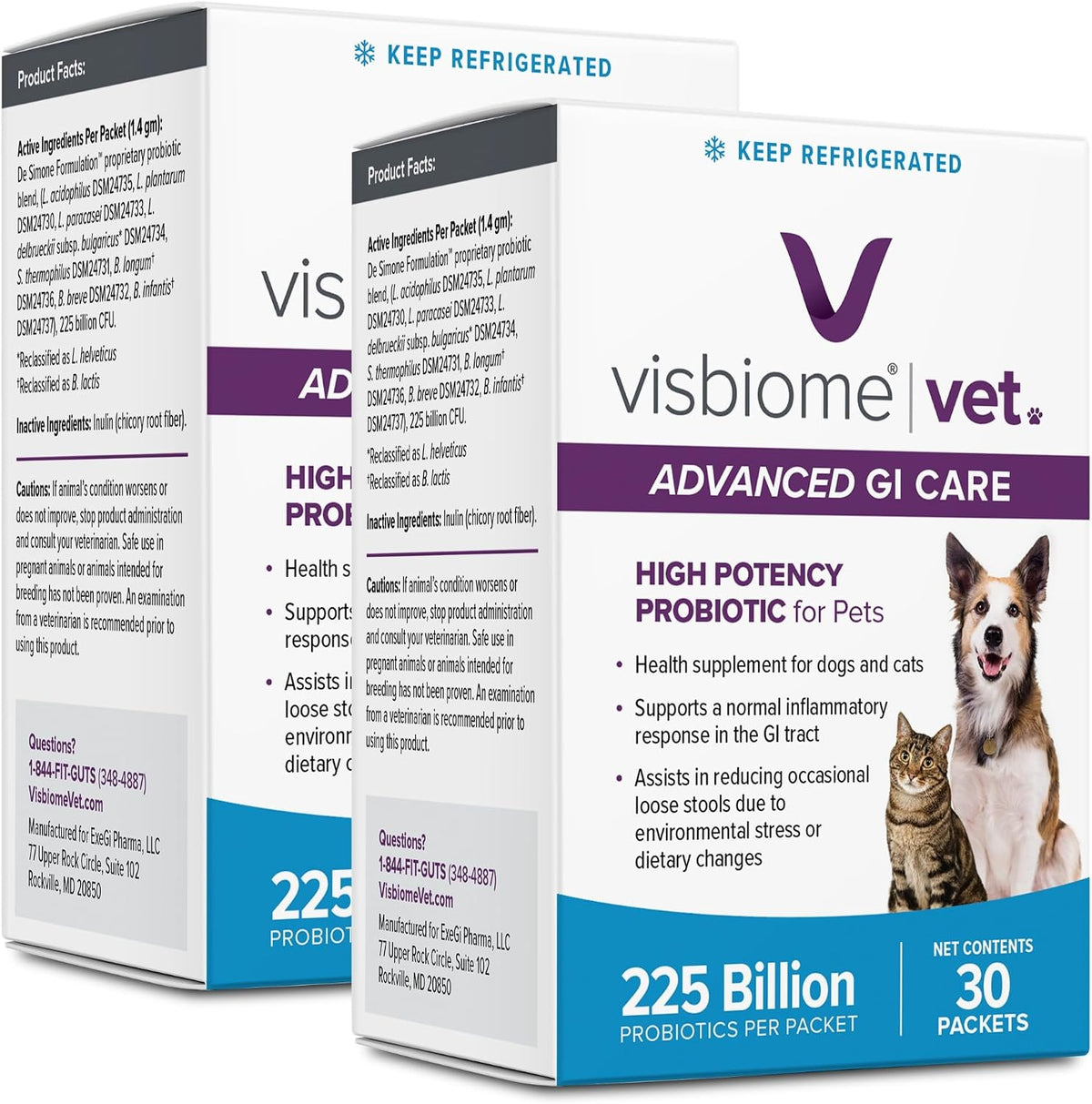 visbiome® vet advanced gi care probiotic for dogs, main product view