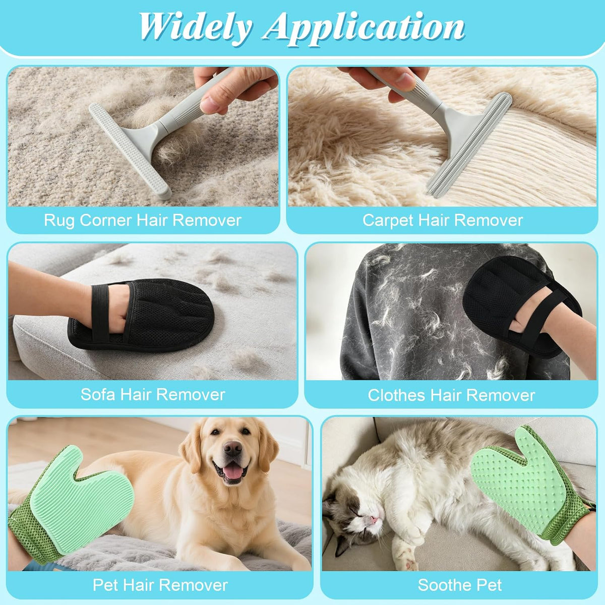philorn carpet rake for pet hair removal, 4, side view