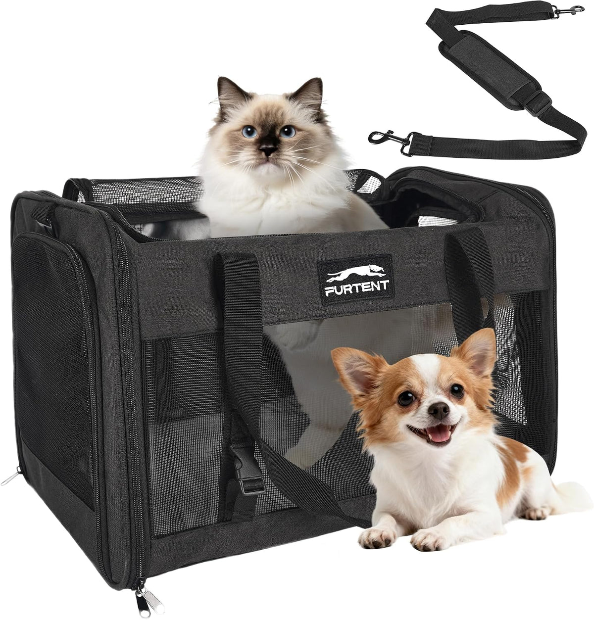 soft sided cat carrier, pet carrier for 2, main product view