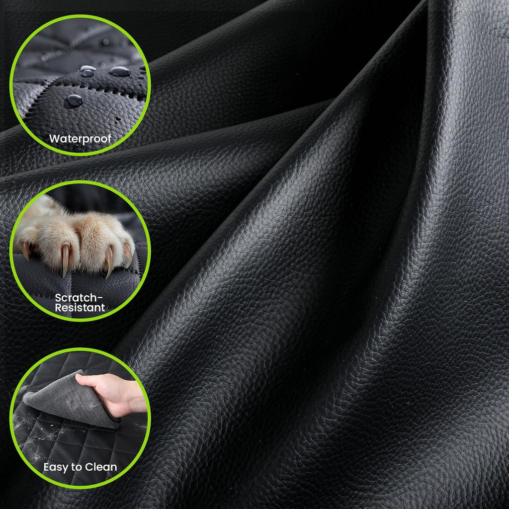 2-in-1 dog car seat cover for back seat, close-up detail