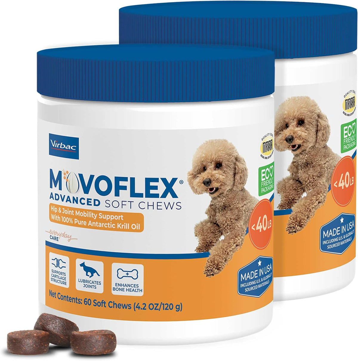 movoflex advanced soft chews hip and joint support, main product view