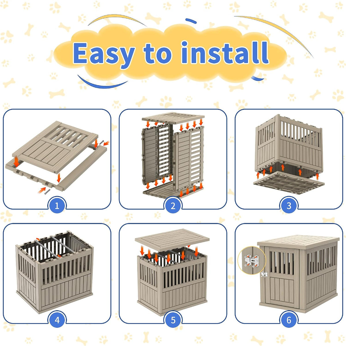 drato dog house resin dog kennel furniture weatherproof, package contents