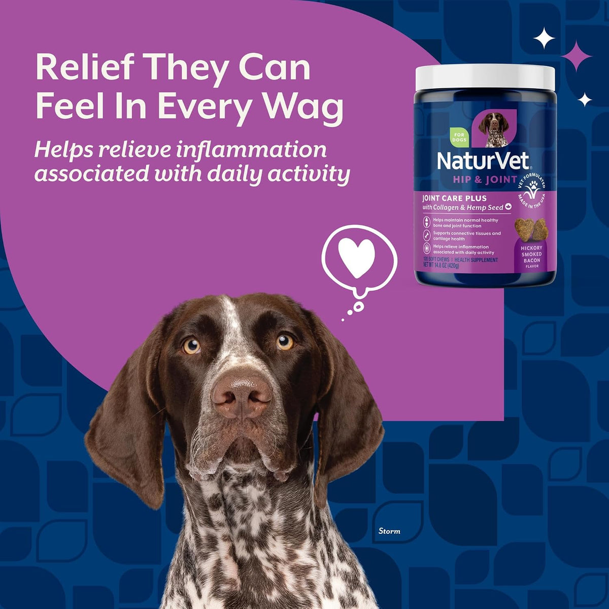 naturvet hemp advanced joint health dog supplement soft, close-up detail