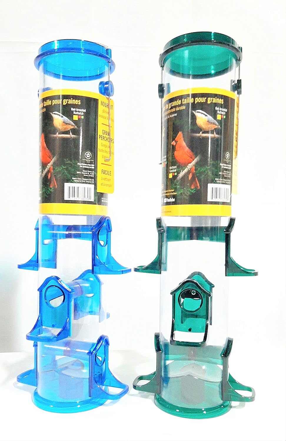 (2 pack) stokes select jumbo seed bird feeder, close-up detail
