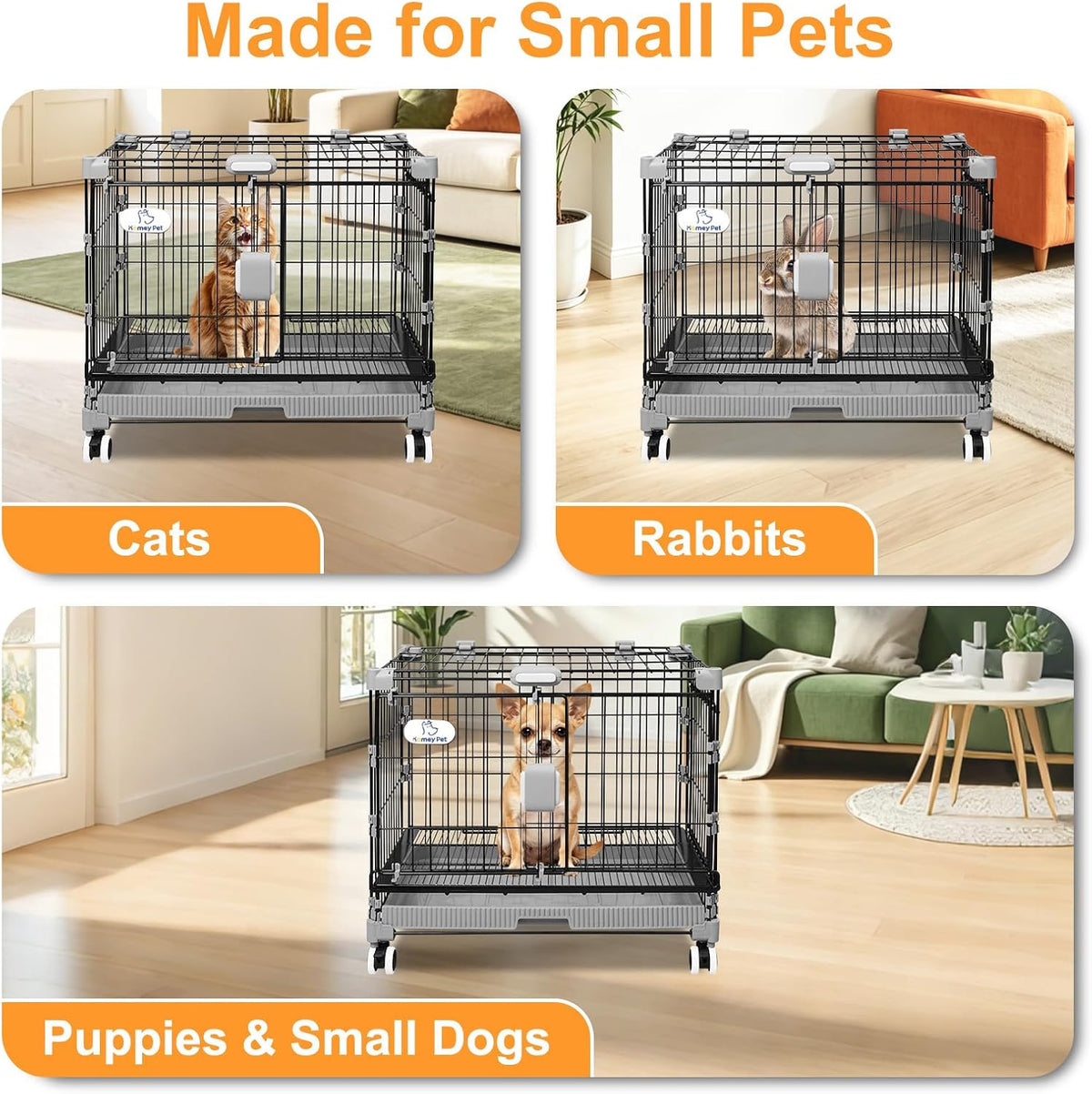 homey pet 24 inch stackable small dog crate, view 9