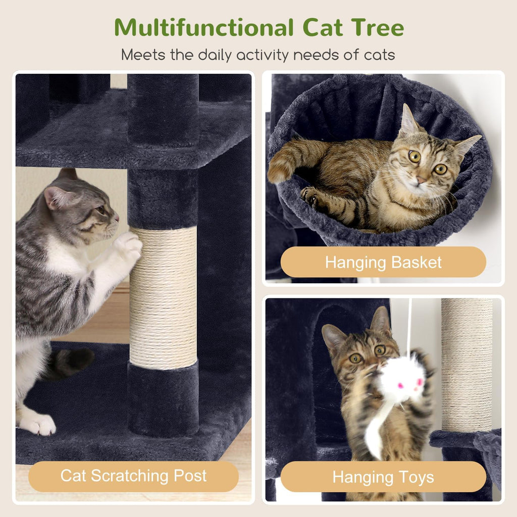 globlazer f66 corner cat tree, 66in multi-level climbing, close-up detail
