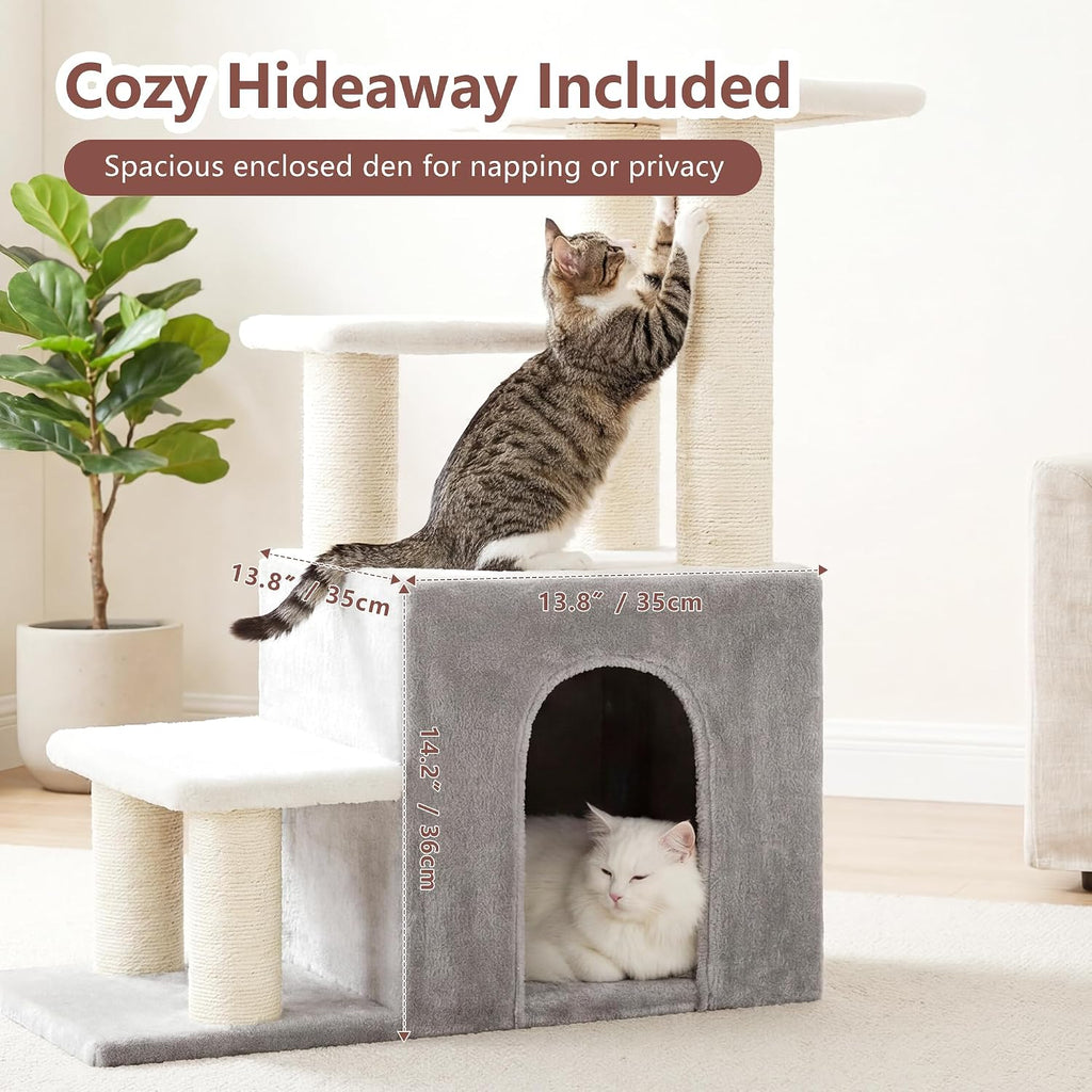 heybly cat scratching post, pet steps for indoor, side view