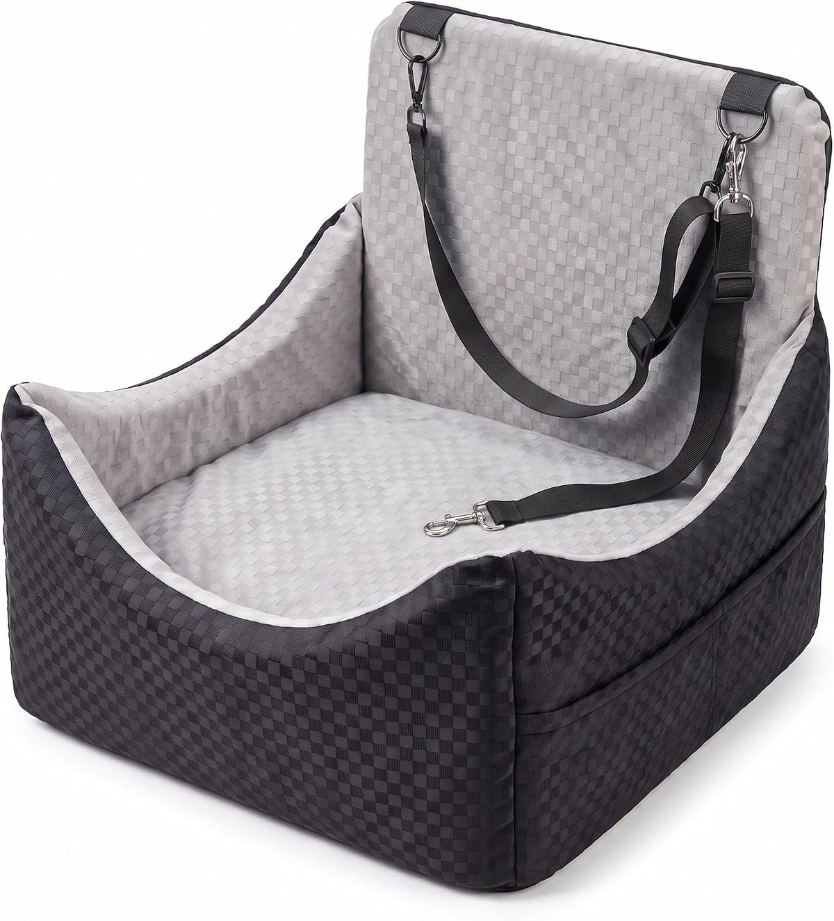 dog car seat, 5" elevated cushion, front/back seat, main product view