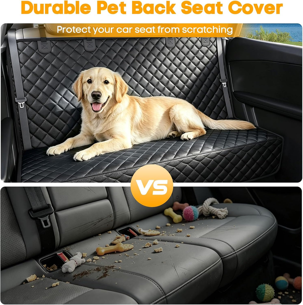 peticon waterproof scratchproof pet bench seat covers for, close-up detail