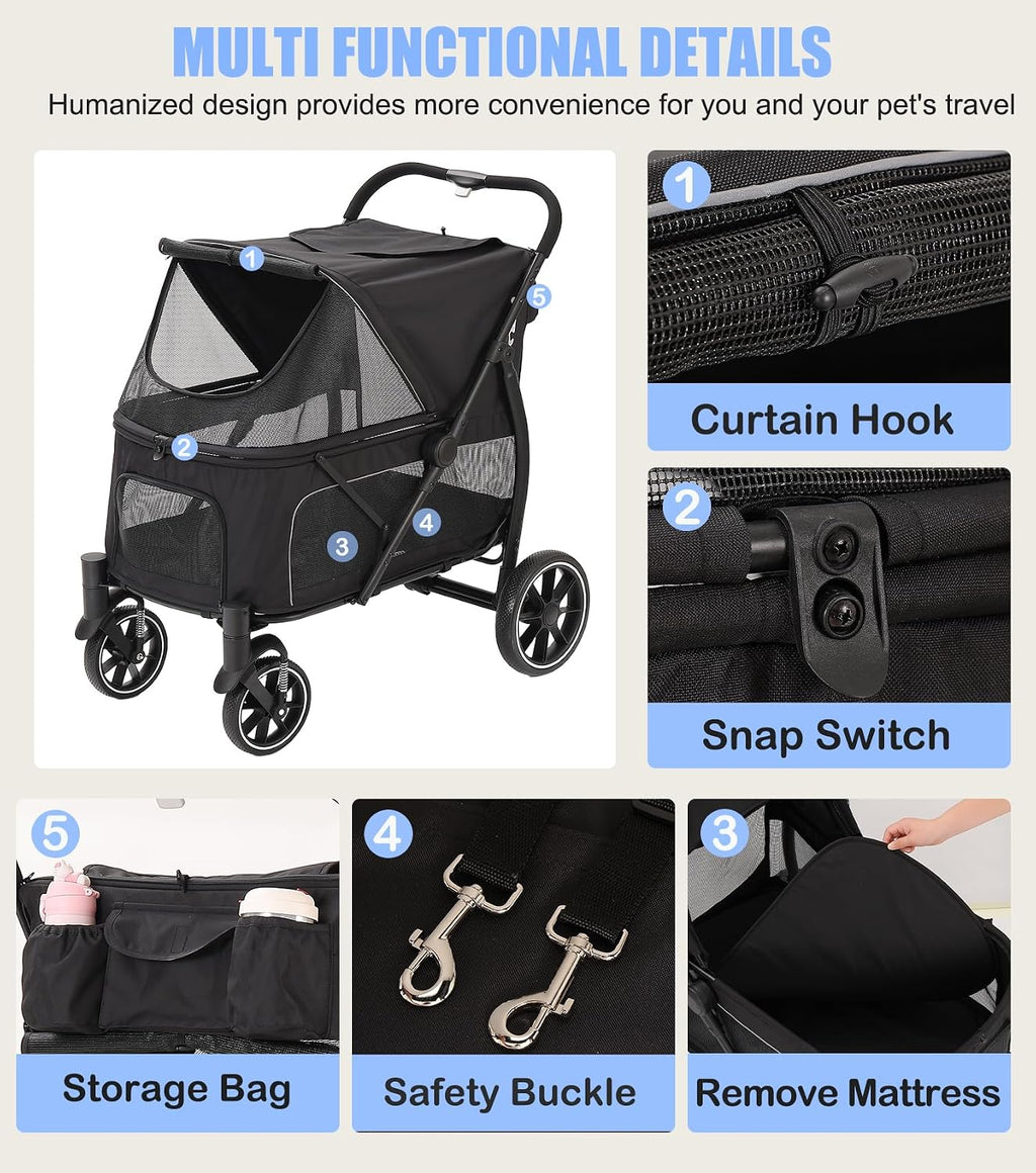 large dog stroller for multiple pets up to, package contents