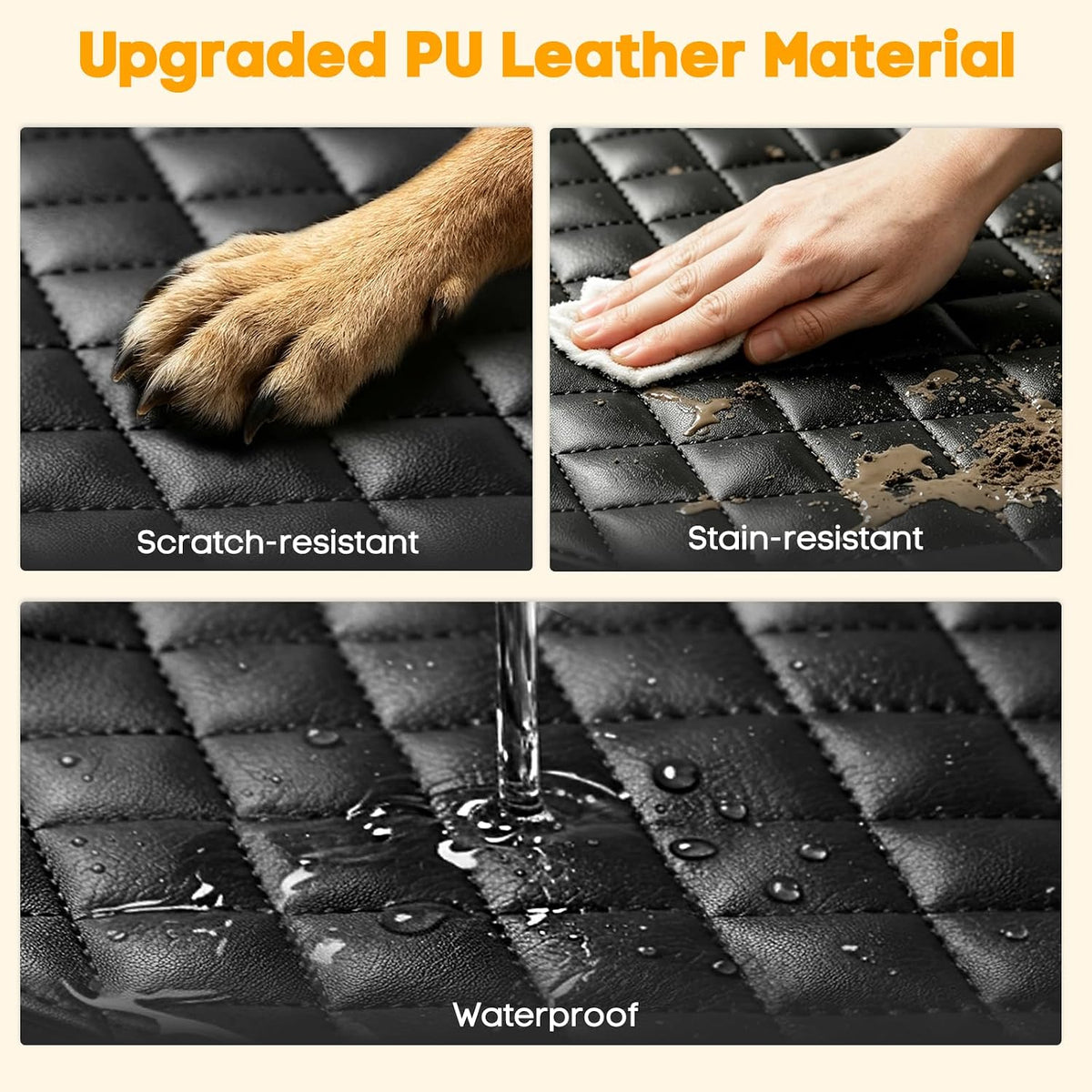 peticon waterproof scratchproof pet bench seat covers for shown in use