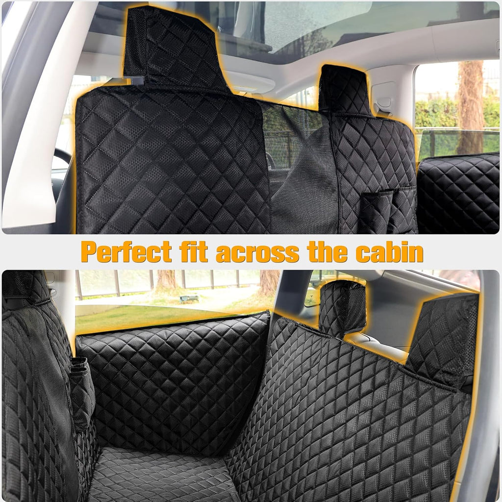 peticon dog seat cover for tesla model 3 shown in use