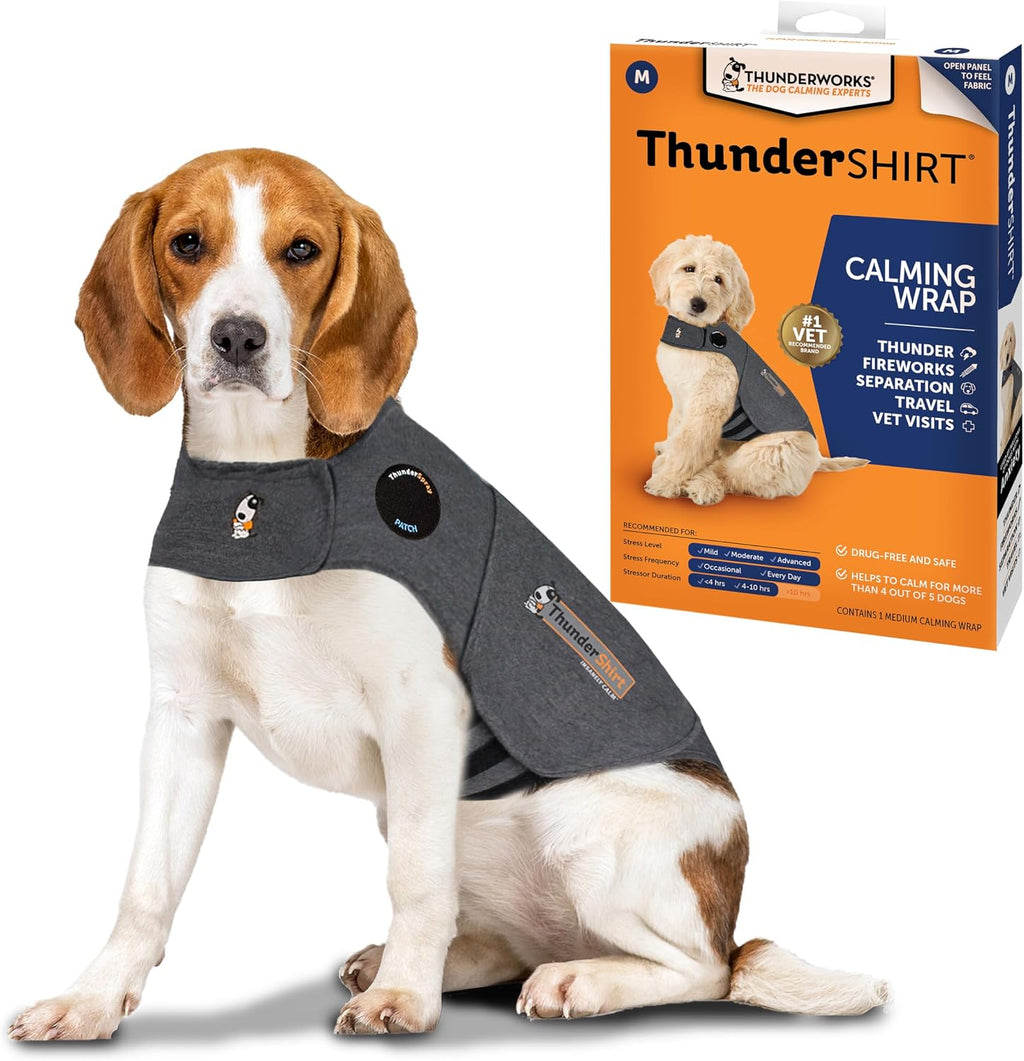 thundershirt for dogs calming anxiety vest, medium, heather, main product view