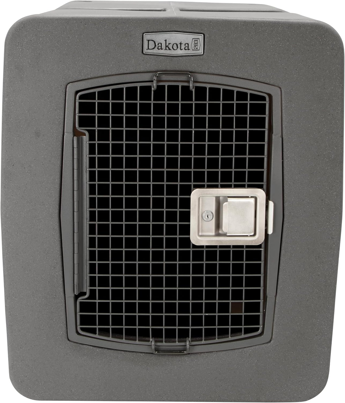 dakota283 g3 portable high-security framed dog kennel, dark, close-up detail
