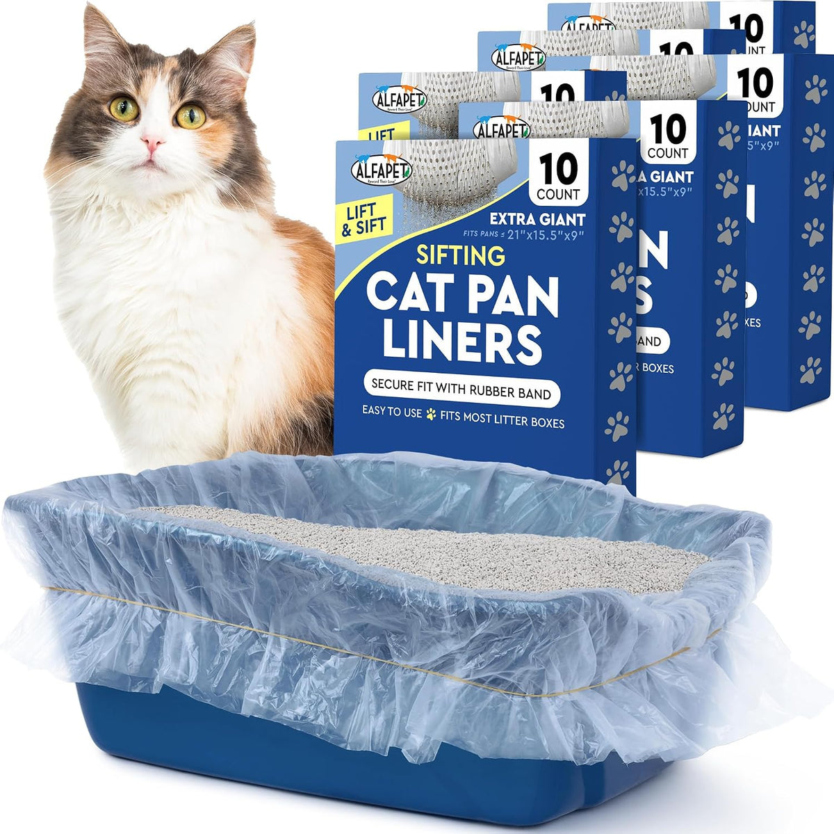 cat litter box sifting liners alfapet - extra, main product view
