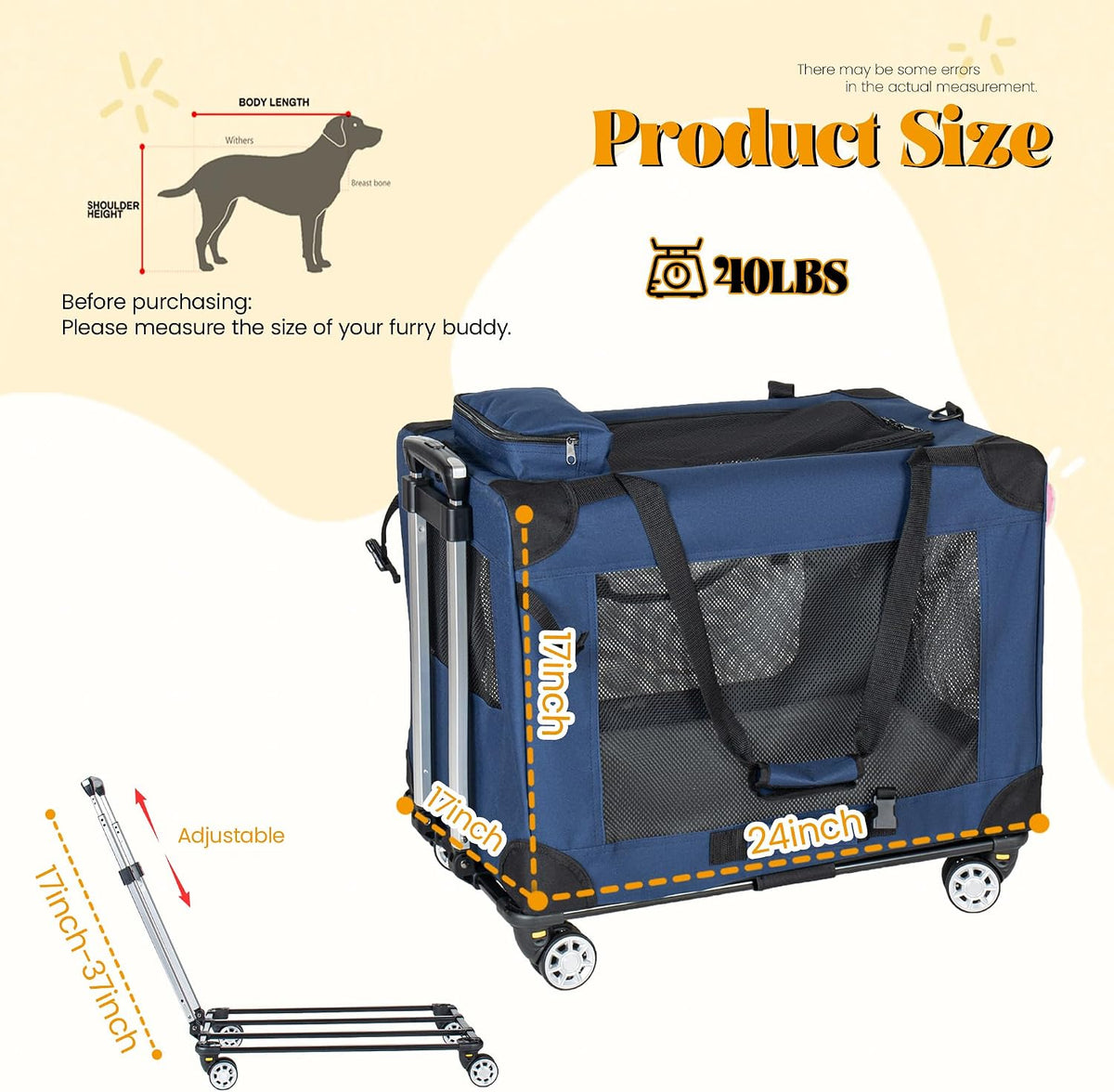 2 in 1 collapsible travel dog crate for shown in use