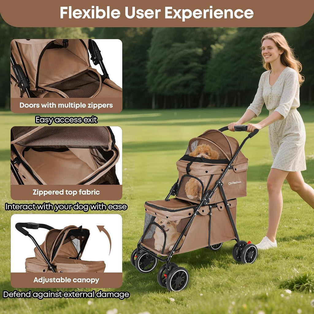 double pet stroller for dogs and cats,cat strollers on a desk or shelf