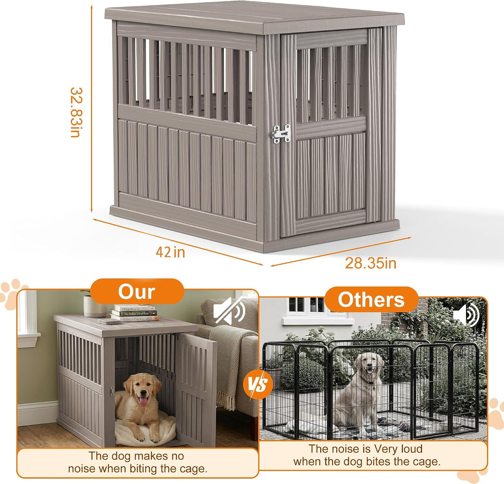efu 43 inch large dog crate furniture, indoor, package contents