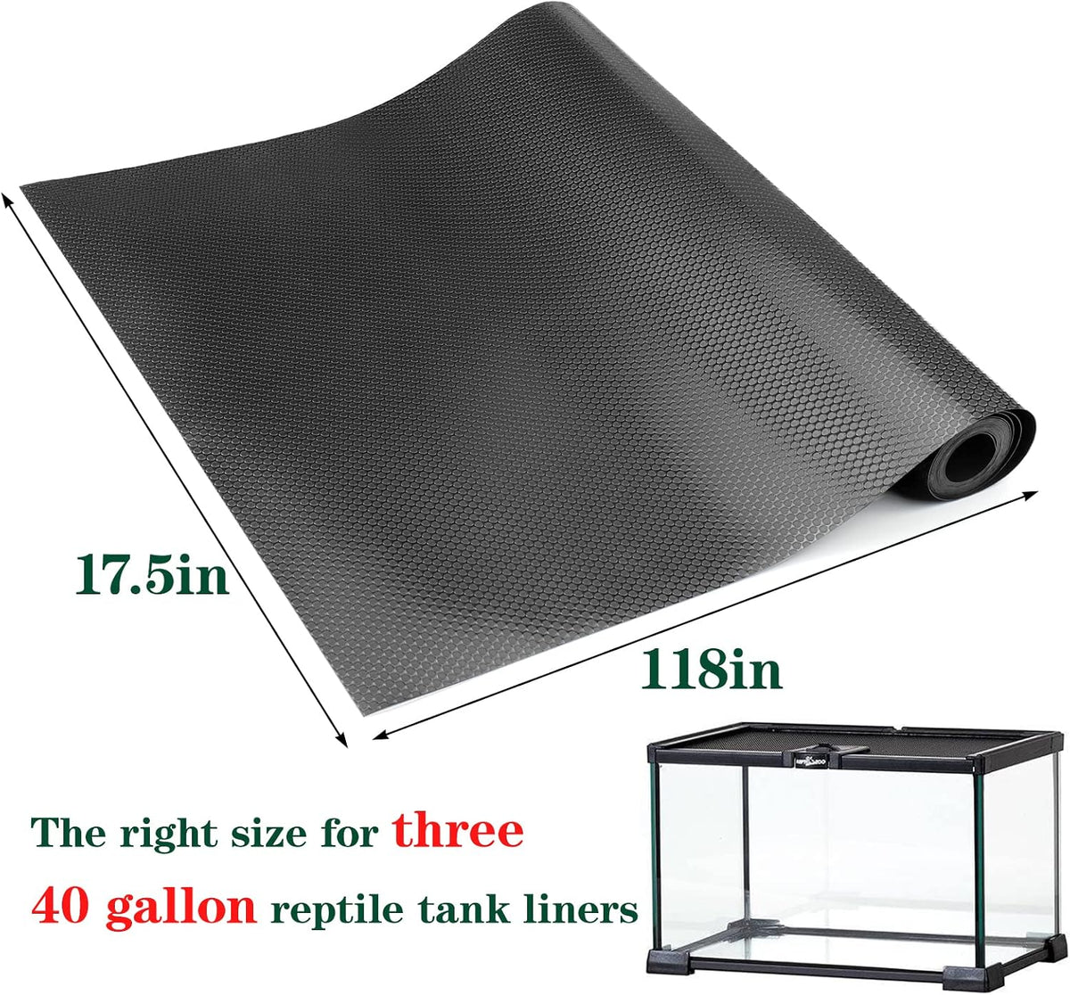 vodolo bearded dragon tank accessories, reptile terrarium carpet on a desk or shelf