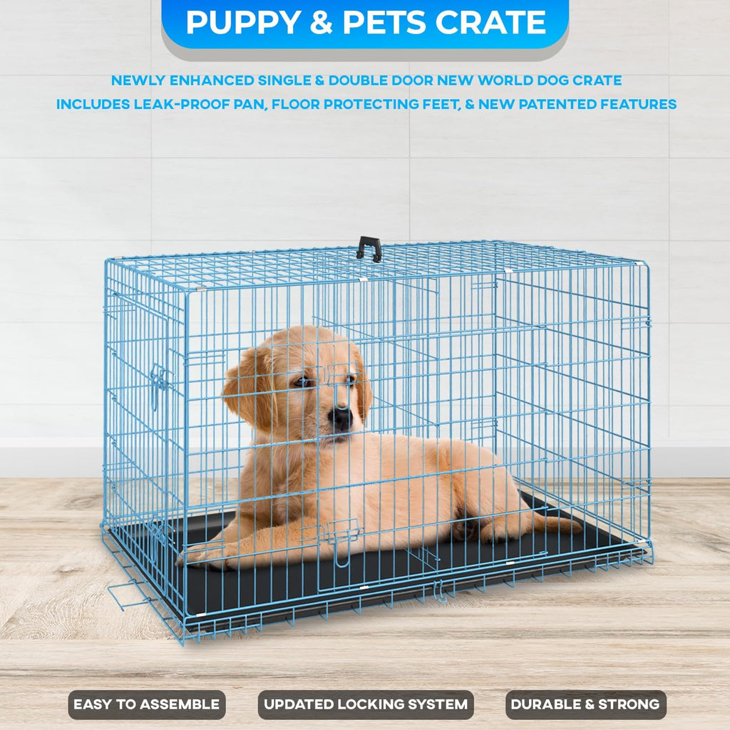 fdw | 24" foldable metal dog crate |, side view