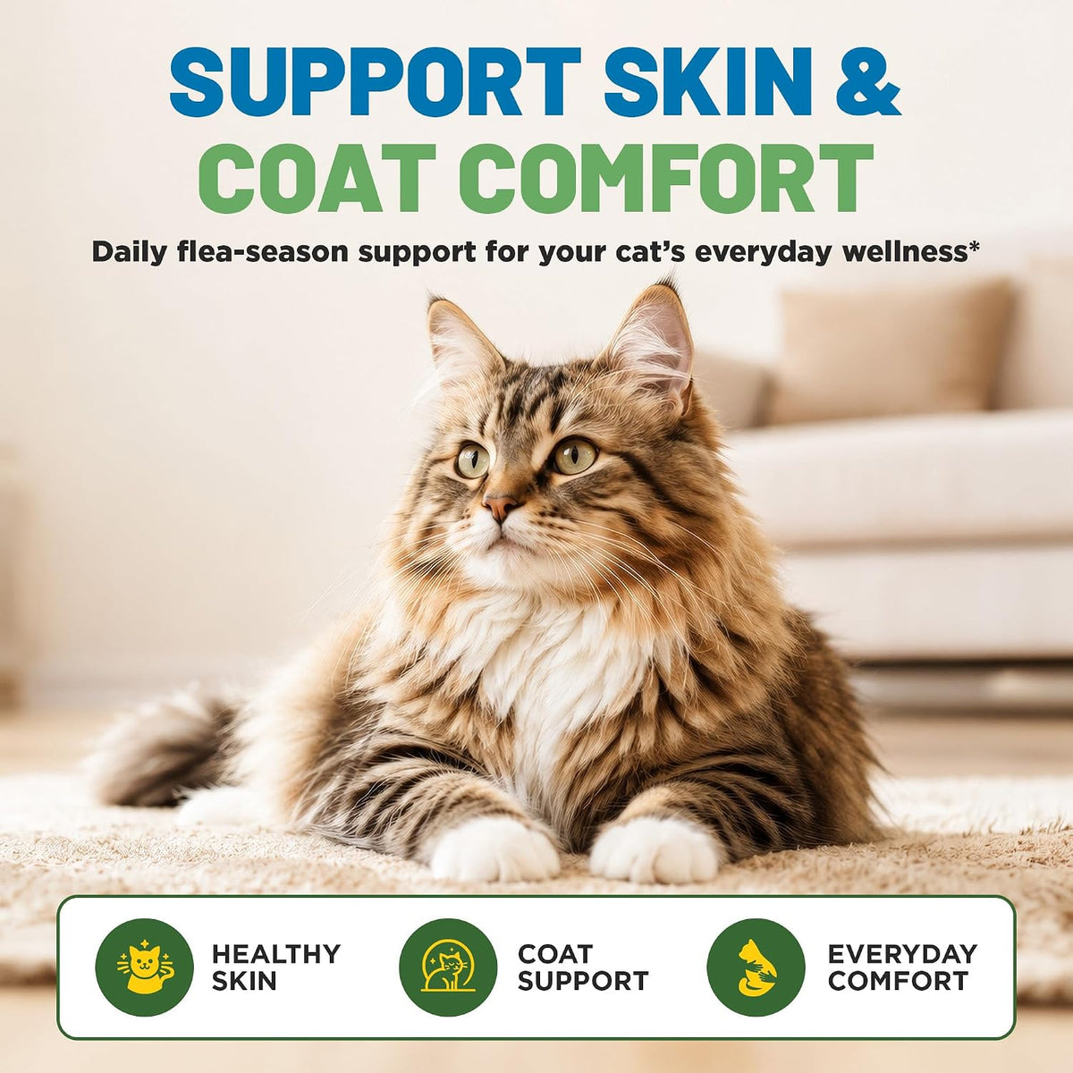guardian's choice flea chews for cats, flea &, side view