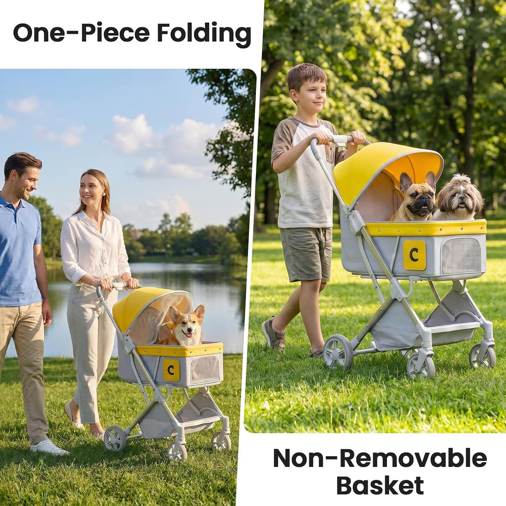 dog strollers for small medium dogs 50 lbs,4 shown in use