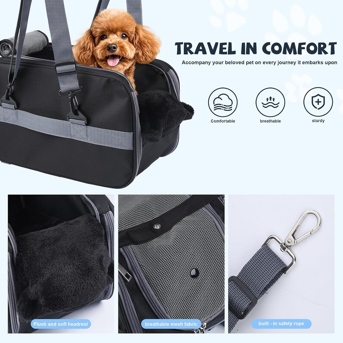 center console dog car seat for small dogs,dog, side view