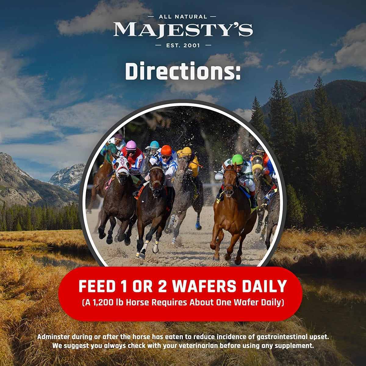 majesty's flex ha wafers - superior performance horse/equine, side view