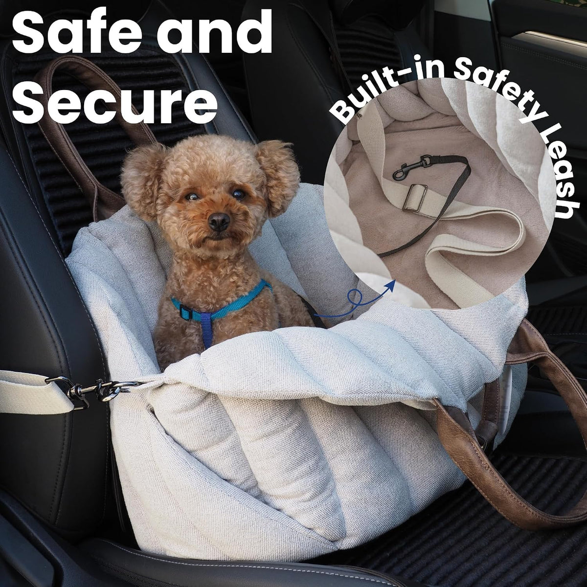 pawspik 3-in-1 tote pet carrier, travel bed &, close-up detail