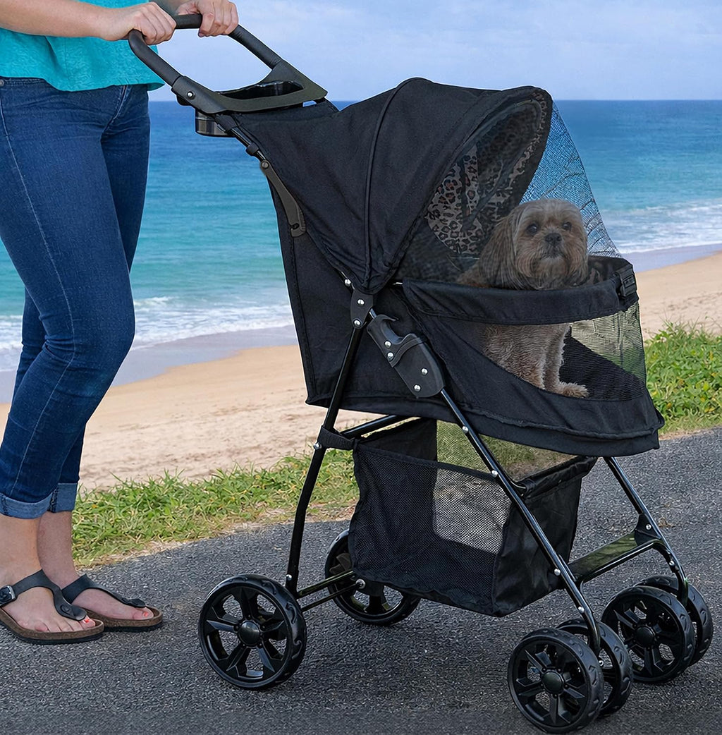 pet gear no-zip happy trails lite pet stroller, main product view