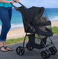 pet gear no-zip happy trails lite pet stroller, main product view