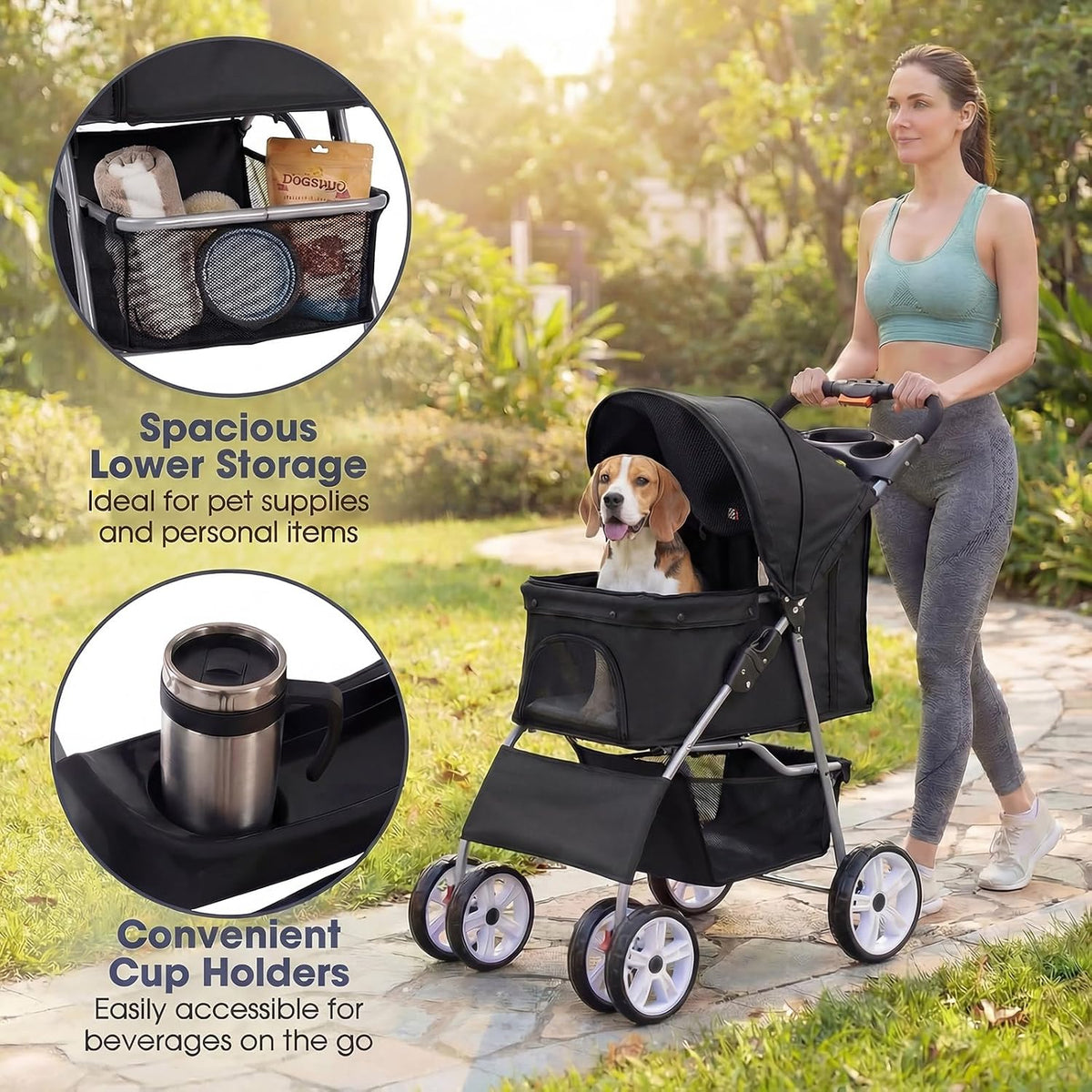 giantex foldable pet stroller for small dogs &, package contents