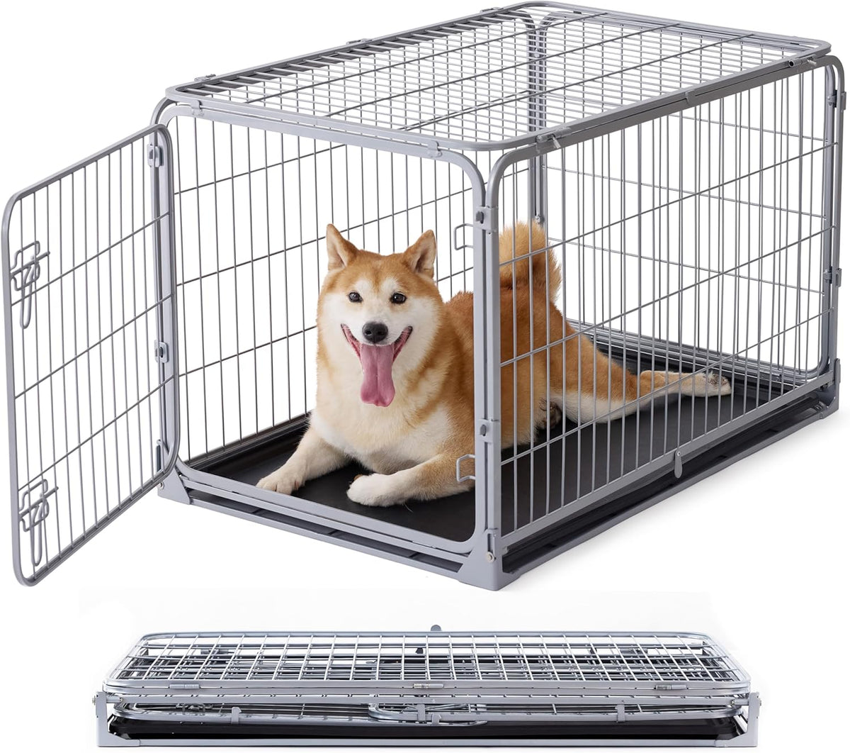 zomisia collapsible dog crate for medium dogs, main product view