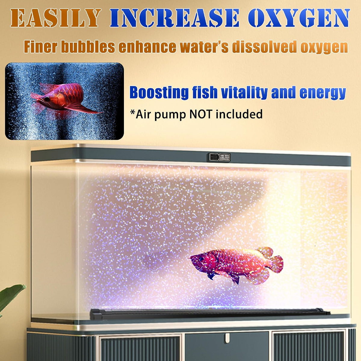 smart app-controlled led aquarium light with 16 million, side view