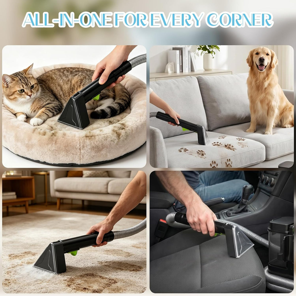 18kpa carpet cleaner machine, portable carpet and upholstery, close-up detail