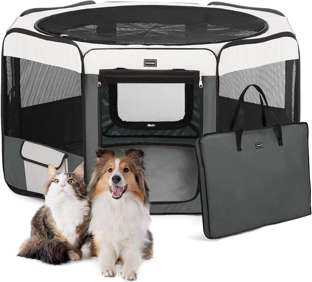 donoro dog playpen portable pet play pens for, main product view
