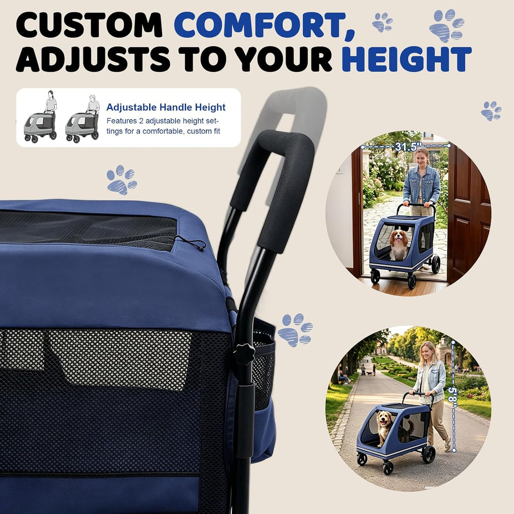 xiapia extra large dog stroller for large &, side view