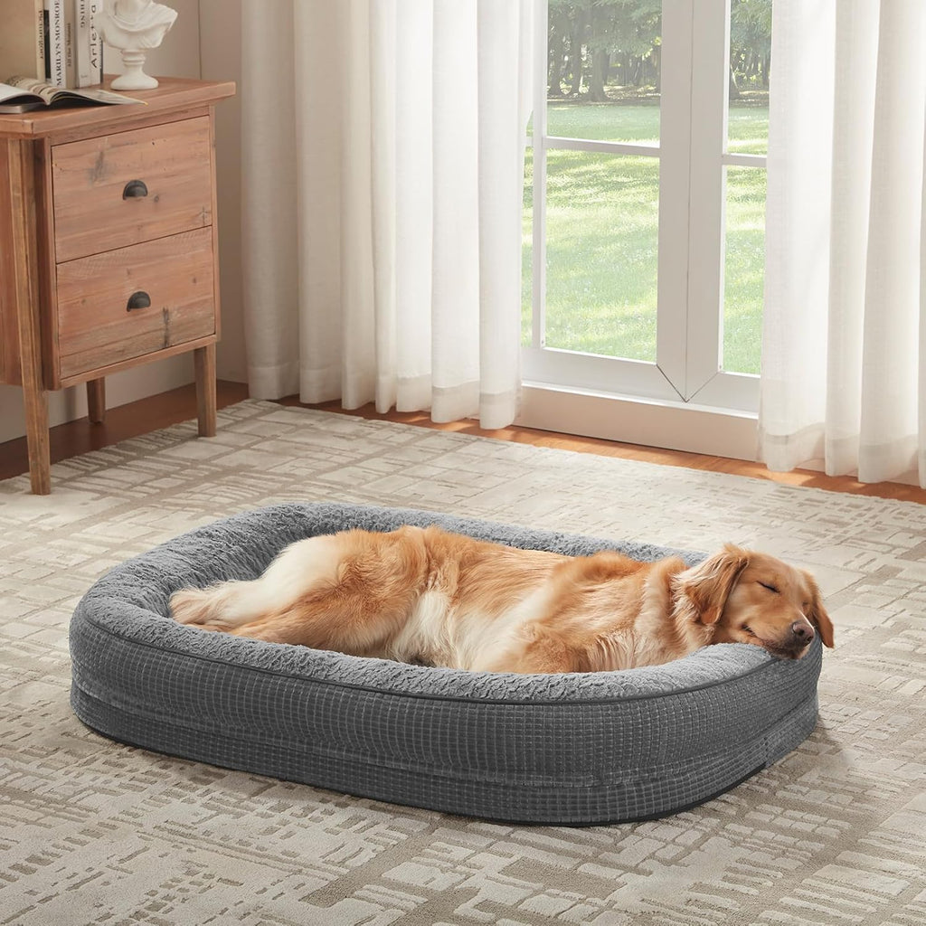 joejoy xxl orthopedic dog bed for large dogs, front angle view