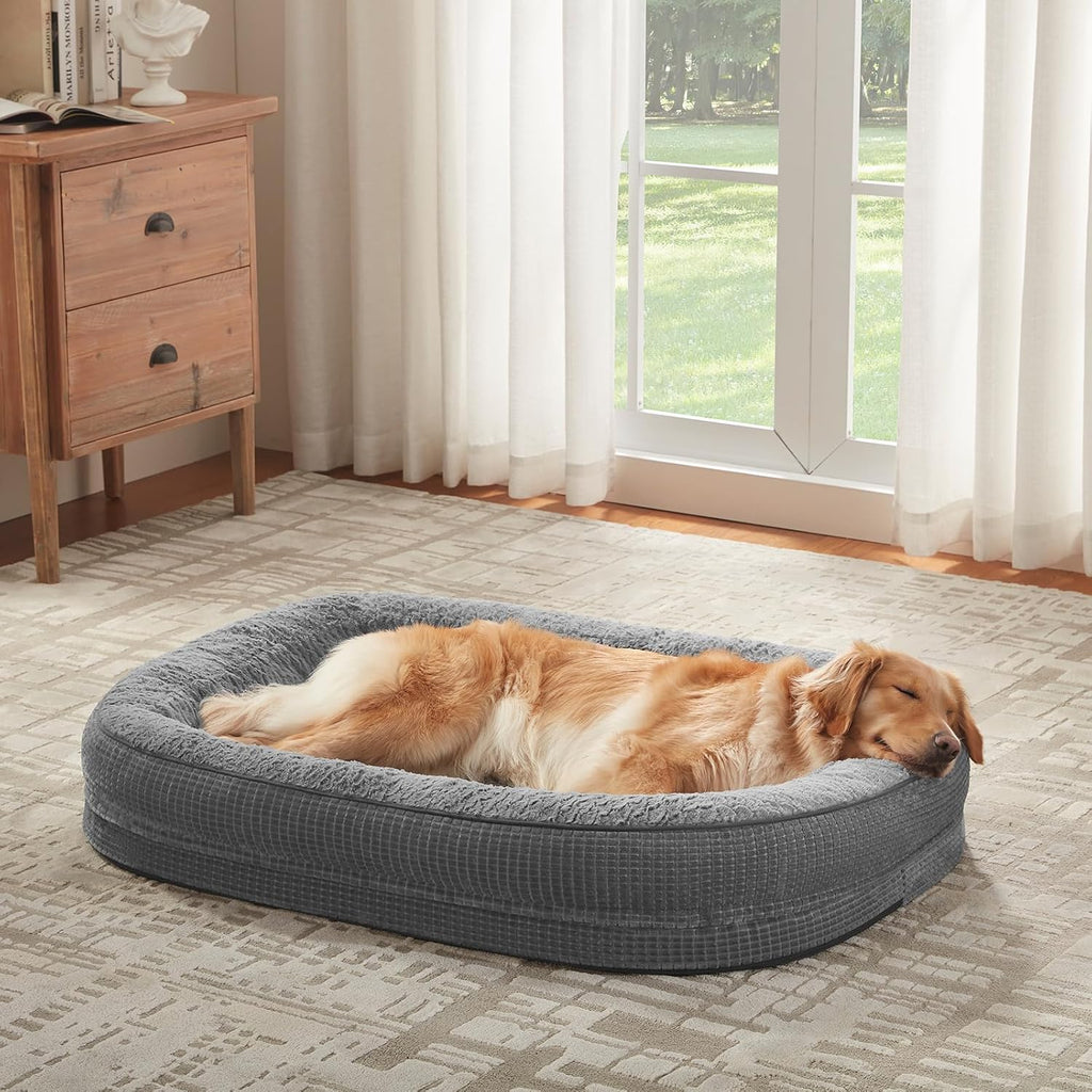 joejoy xl orthopedic dog bed for large dogs, front angle view