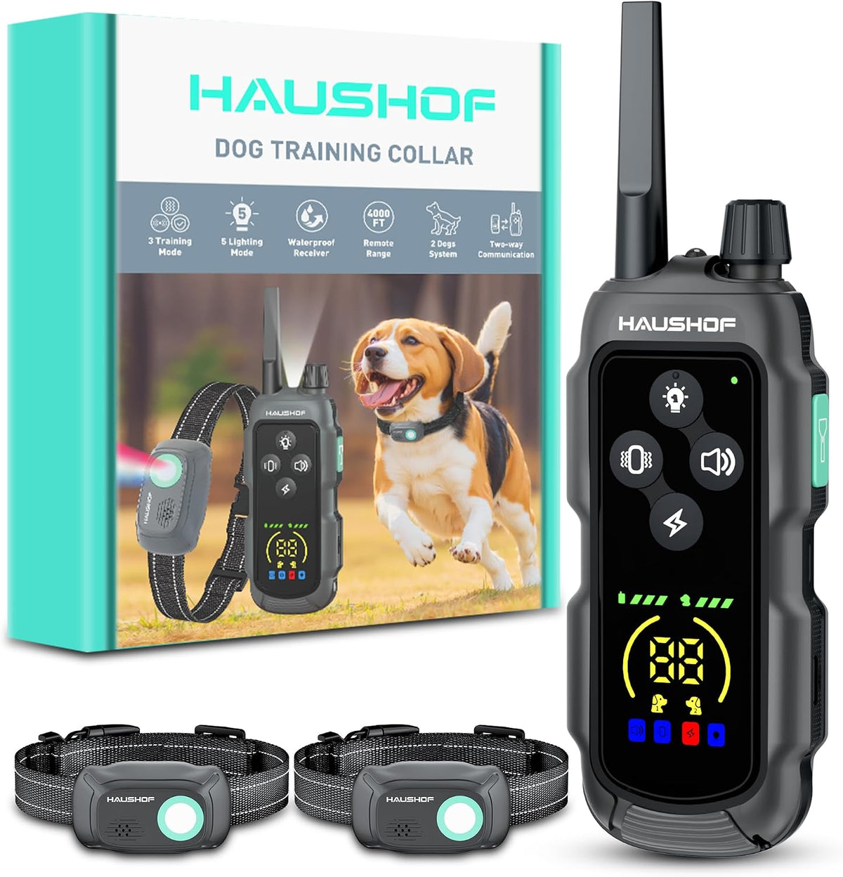 haushof shock collar for dog, 4000 ft dog, main product view