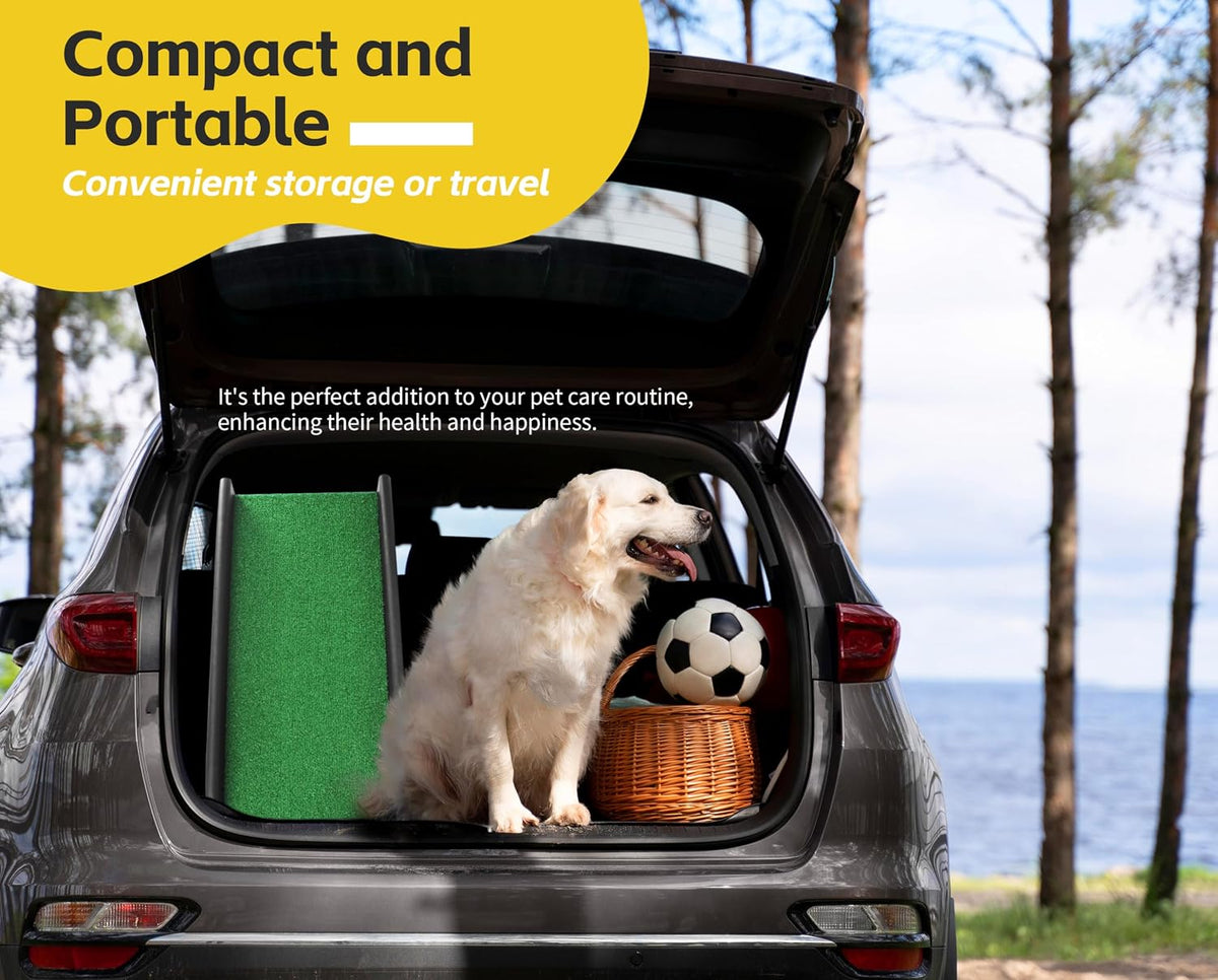 maxworks foldable dog ramp for cars suvs beds on a desk or shelf