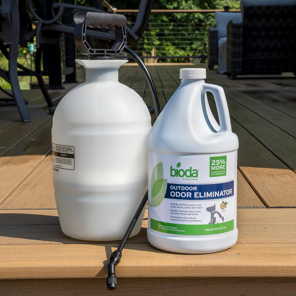 bioda probiotic natural outdoor odor eliminator, 1 gal, close-up detail