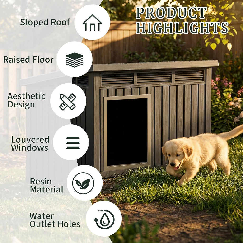 easyup outdoor dog house shelter, waterproof uv resistant, close-up detail