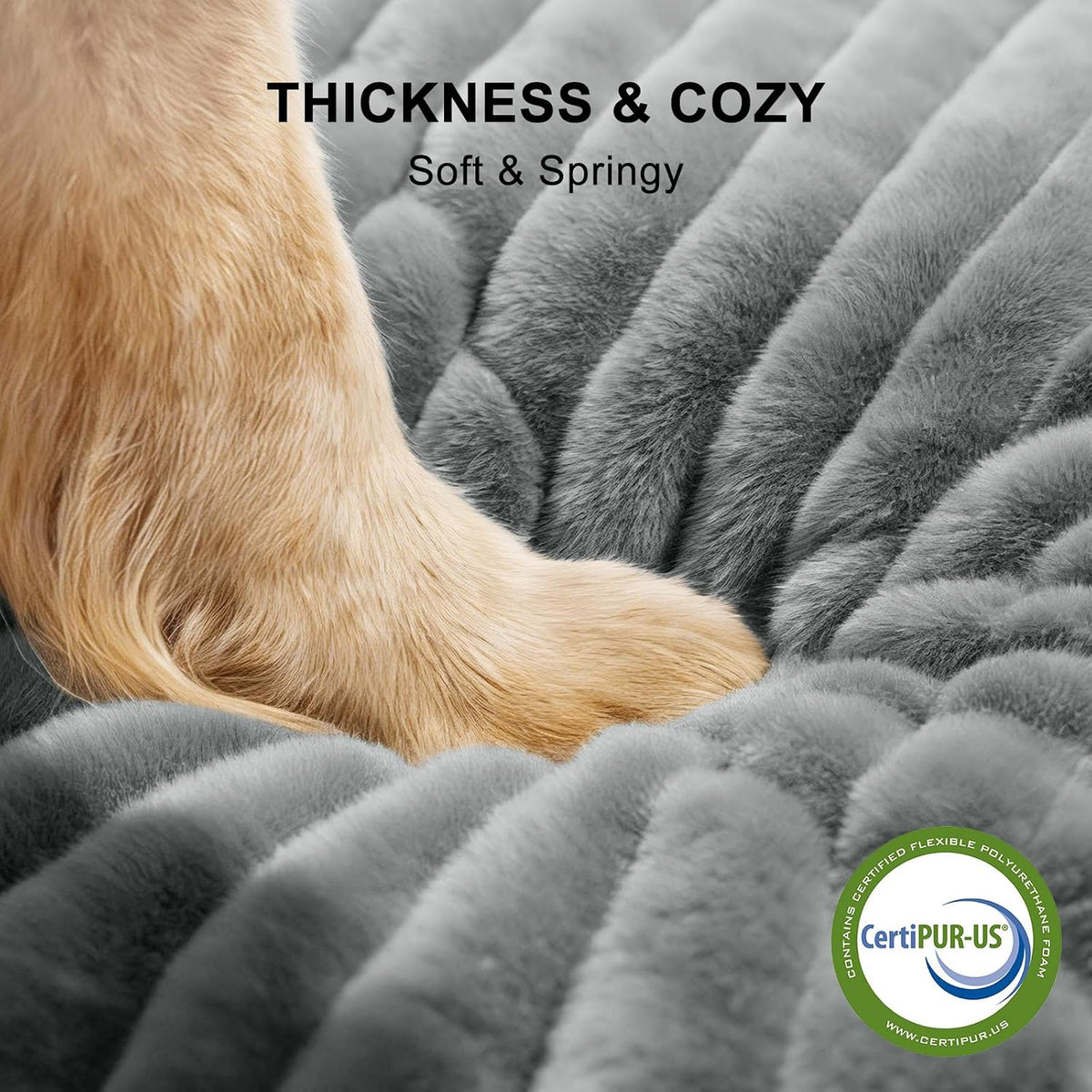 furtime dog bed for small medium dog, washable, close-up detail