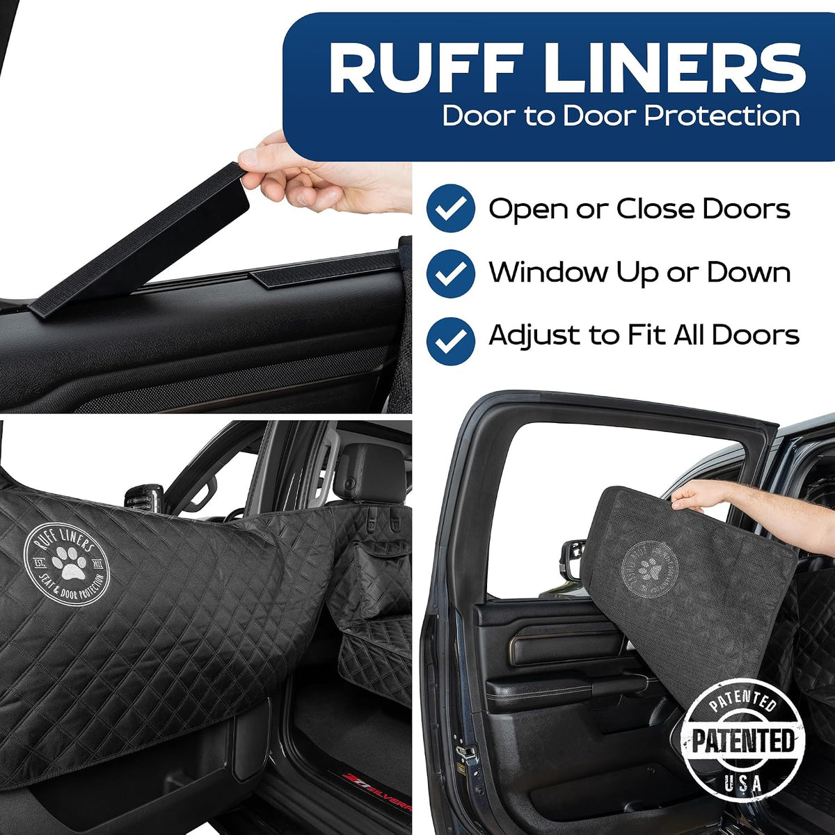 ruff liners back seat extender for dogs shown in use