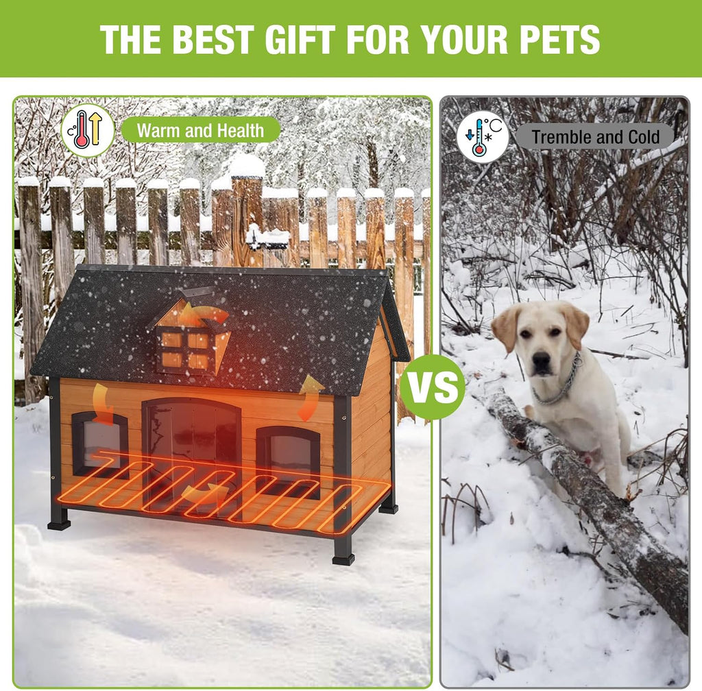 gutinneen heated dog house for large dogs outdoor, package contents