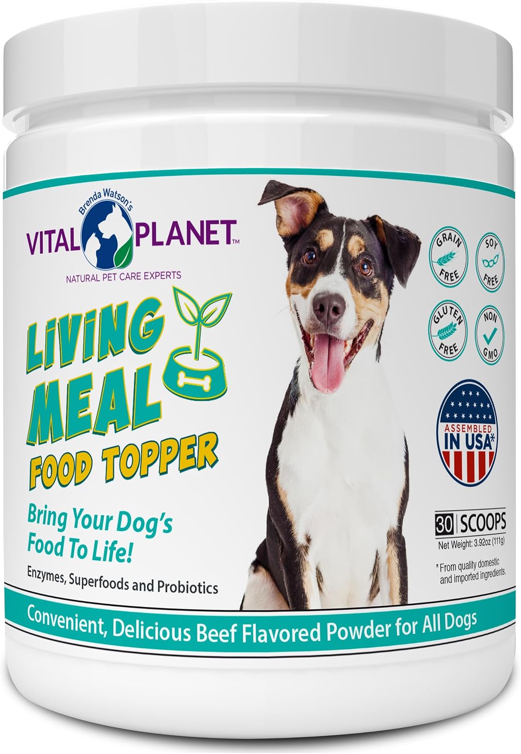 vital planet - pet living meal dog powder, main product view