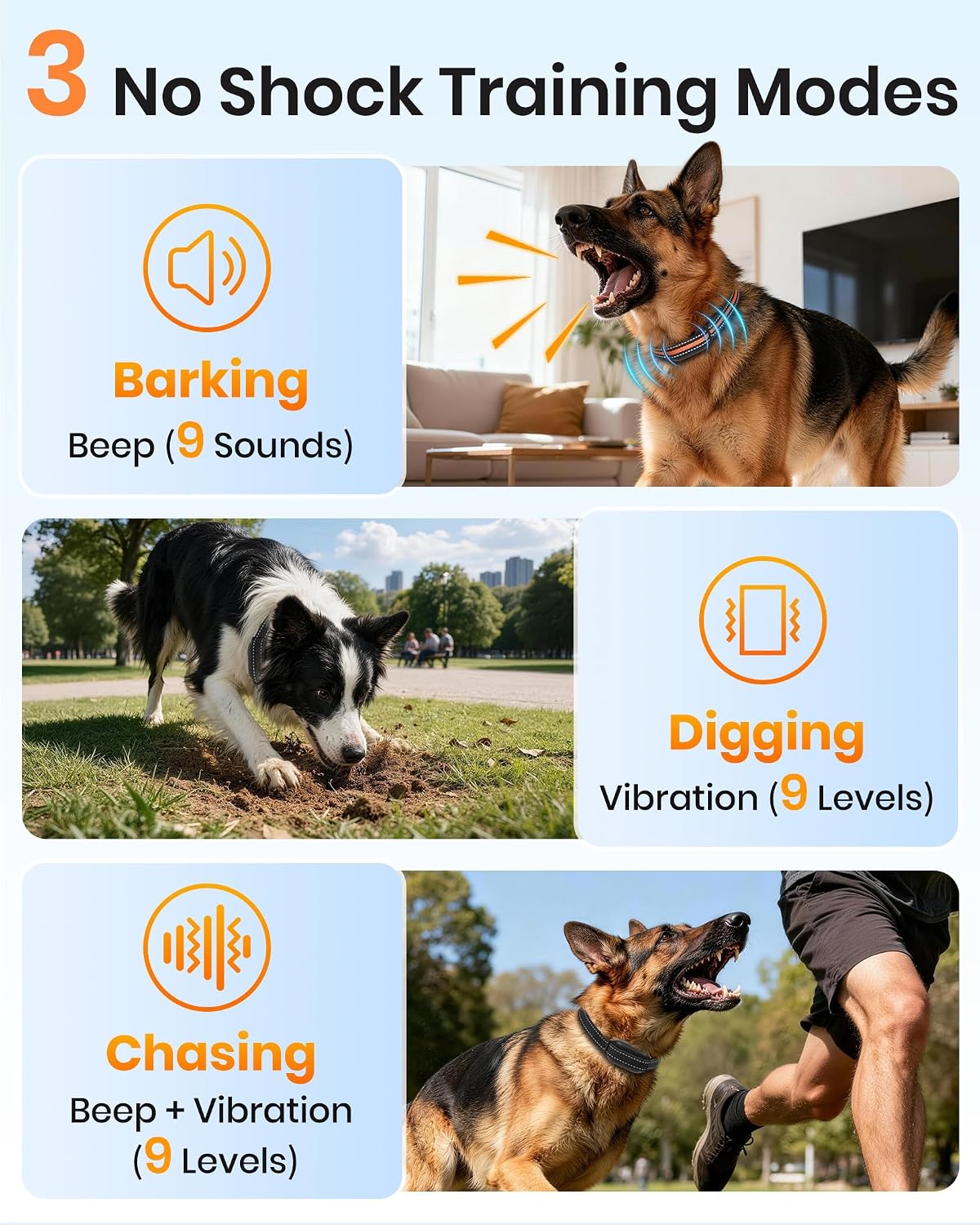 2 dogs no shock dog training collar with, close-up detail