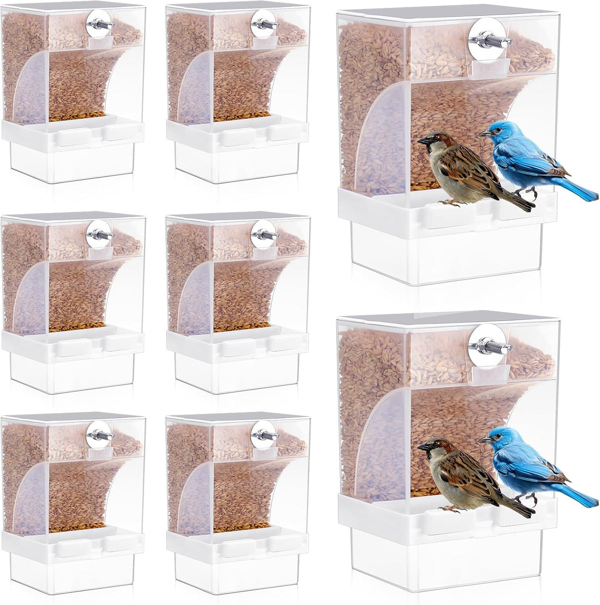 glikceil 8 pcs no mess bird feeder automatic, main product view